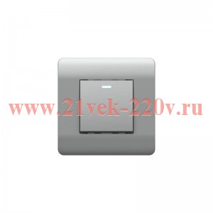 Выключатель 1-кл. NEW3-E 10А без фиксации с индикацией серебр. CHINT 431403