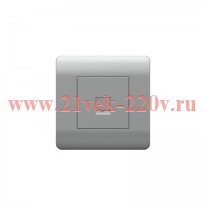 Розетка телефонная 1-м NEW3-E RJ11 серебр. CHINT 431415