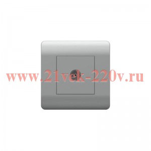 Розетка телевизионная TV 1-м коннектор серебр. NEW3-E CHINT 431411