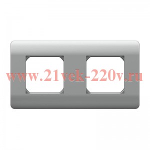 Рамка 2-м NEW3-E универсал. серебр. CHINT 431435