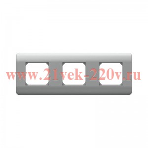 Рамка 3-м NEW3-E универсал. серебр. CHINT 431437