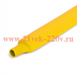 Трубка термоусадочная ТУТнг-LS-6/3 желт. (уп.100м) КВТ 102198