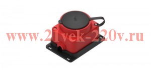 Розетка MultiSet 2К+З откр. установки 16А 250В IP44 каучук красн. SE MST4403RD