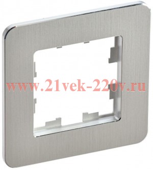 Рамка 1-м BRITE РУ-1-1-Бр метал. алюм. RE AL IEK BR-M12-M-21-K47