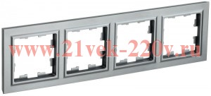 Рамка 4-м BRITE РУ-4-БрС сталь IEK BR-M42-K46