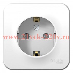 Розетка с заземлением со шторками Blanca Schneider Electric 16А 250В белая