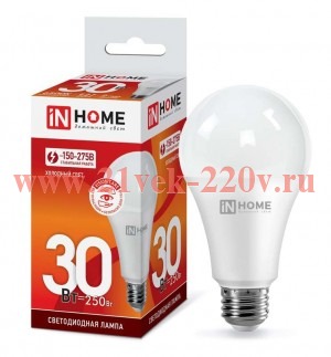 Лампа светодиодная LED-A70-VC 30Вт 230В E27 6500К 2700лм IN HOME 4690612024165