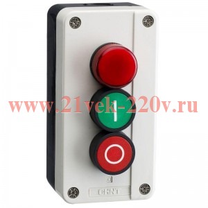 Пост кнопочный NP2-B363 3 кнопками 1НО+1НЗ (R) CHINT 575580