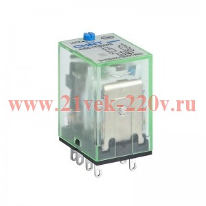 Реле промежуточное с кнопкой тестирования NJDC-17(D)/2ZS 2 конт. с инд. LED 5А DC12В (R) CHINT 65113