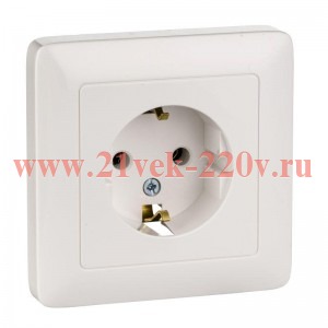 Розетка Schneider Electric ХИТ 16А 250В с заземлением с/у белая