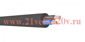 Провод ПВС 2х2.5 Ч 380В (бухта) (м) Технокабель 00-00149099