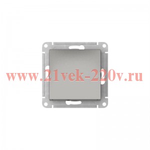 Переключатель 1-кл. AtlasDesign (сх. 6) 10AX быстрозажим. клем. механизм сталь SE ATN000961S