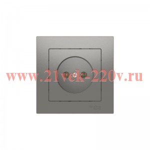 Розетка AtlasDesign 16А без заземл. быстрозажим. клем. в сборе сталь SE ATN000940S