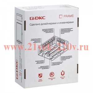 Щит настенный DKC FRAME 12 модулей с тонированной дверцей с шиной IP40 белый F12W1WD