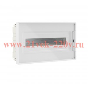 Щиток встраиваемый DKC FRAME 18 модулей с прозрачной дверцей с шиной IP40 белый F18B1WT