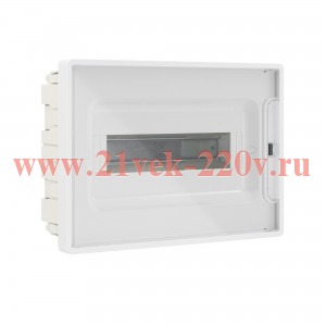 Щиток встраиваемый DKC FRAME 12 модулей с прозрачной дверцей с шиной IP40 белый F12B1WT