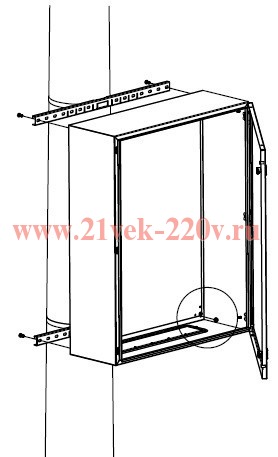 Комплект DKC крепления шкафов CE RAM box к столбу (ширина шкафа - 600мм) R5FB600