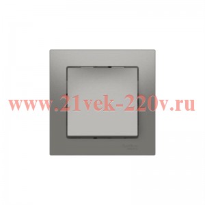 Выключатель 1-кл. AtlasDesign (сх. 1) 10AX быстрозажим. клем. в сборе сталь SE ATN000912S