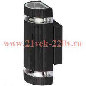 Светильник уличный настенный ЭРА «Адрия» GBW-102-BL-0230 230В 2хGU10 max 30Вт IP54 230х100x90мм ввер
