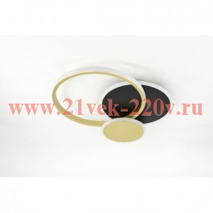 Светильник светодиодный City CLL-1-60-RC BK +GD 60Вт 3000К-6000К с пультом ДУ 420х420х70 черн./зол.