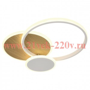 Светильник светодиодный City CLL-1-60-RC WH+Wood 60Вт 3000К-6000К с пультом ДУ 420х420х70 бел./дерев