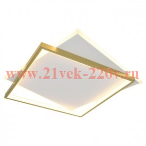 Светильник светодиодный Lima CLL-1-82-RC WH +GD 82Вт 3000К-6000К с пультом ДУ 500х500х55 бел./зол. Э