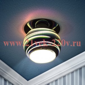 Светильник встраиваемый декоративный ЭРА DK88-1 под лампу G9 серебро/мультиколор