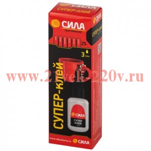 Супер-клей СИЛА SGTB-25 25 г пластик туба