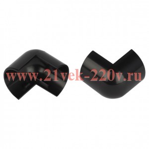 Угол для кабель-канала полукруглого внешн. 30х13мм OC-KK-30-13-GR графит (уп.2шт) Эра Б0064963