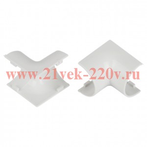 Угол для кабель-канала полукруглого внутр. 20х12мм IC-KK-20-12-FW бел. (уп.2шт) Эра Б0064975