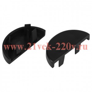 Заглушка для кабель-канала полукруглого 30х13 EC-KK-30-13-GR графит (уп.2шт) Эра Б0064968