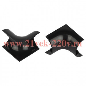 Угол для кабель-канала полукруглого внутр. 30х13мм IC-KK-30-13-GR графит (уп.2шт) Эра Б0064926