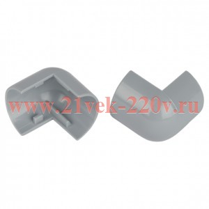 Угол для кабель-канала полукруглого внешн. 30х13мм OC-KK-30-13-F сер. (уп.2шт) Эра Б0064972