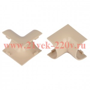 Угол для кабель-канала полукруглого внутр. 20х12мм IC-KK-20-12-B беж. (уп.2шт) Эра Б0064908