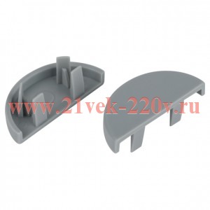 Заглушка для кабель-канала полукруглого 30х13 EC-KK-30-13-F сер. (уп.2шт) Эра Б0064962