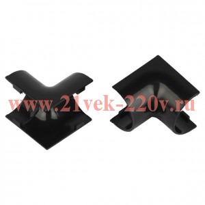 Угол для кабель-канала полукруглого внутр. 20х12мм IC-KK-20-12-GR графит (уп.2шт) Эра Б0064924