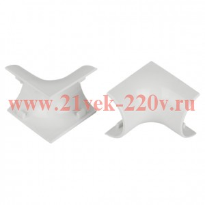 Угол для кабель-канала полукруглого внутр. 30х13мм IC-KK-30-13-FW бел. (уп.2шт) Эра Б0064896