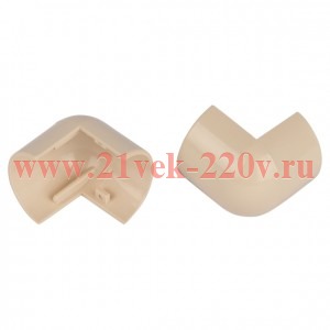 Угол для кабель-канала полукруглого внешн. 30х13мм OC-KK-30-13-B беж. (уп.2шт) Эра Б0064925