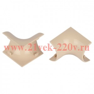 Угол для кабель-канала полукруглого внутр. 30х13мм IC-KK-30-13-B беж. (уп.2шт) Эра Б0064900