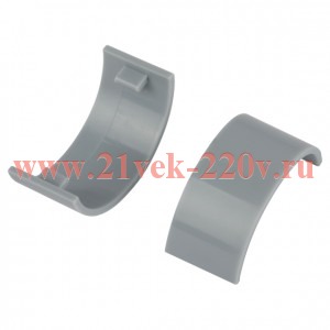 Соединитель на стык для полукруглого кабель-канала 20х12мм C-KK-20-12-F сер. (уп.2шт) Эра Б0064920