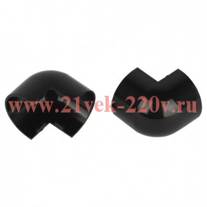 Угол для кабель-канала полукруглого внешн. 20х12мм OC-KK-20-12-GR графит (уп.2шт) Эра Б0064982