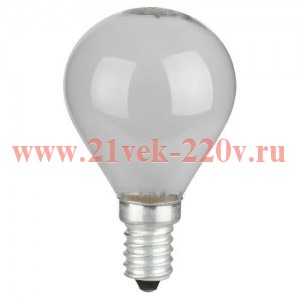 Лампа накаливания P45 40Вт шар матовая E14/E14 230В Эра Б0066411