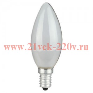 Лампа накаливания B36 60Вт свеча матовая E14/E14 230В Эра Б0066376