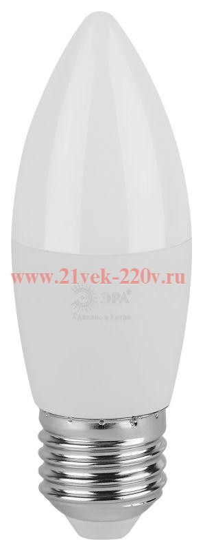 Лампа светодиодная GREEN LINE B35-6W-865-E27 GL 6Вт свеча 6500К свет холод. E27 Эра Б0067123