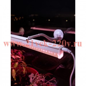 Светильник для растений фитолампа светодиодная линейная ЭРА ФИТО-24W-PFR-GR полного спектра 24 Вт GR