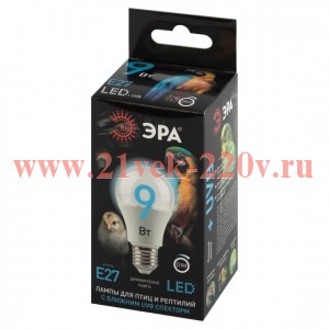 Лампа Chicken FITO-Dim 9Вт E27 для птиц и рептилий с UVB спектром Эра Б0059884