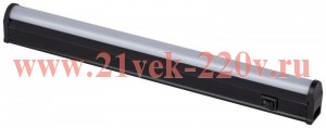 Светильник светодиодный LLED-01-04W-4000-B 4Вт 4000К L314мм с выключателем (в линию до 100Вт) черн.
