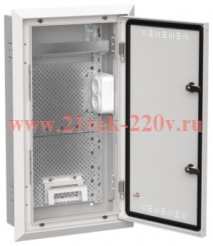 Щит мультимедийный скрытого монтажа ИЭК TITAN 5 ЩРв-36 (1х36) 630х365х130мм IP30 белый TI5-51-V-036-30