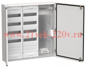 Щит мультимедийный комбинированный накладной ИЭК TITAN 5 ЩРн-120 (3х60) 835х830х140мм IP30 белый TI5-51-N-3X060-30