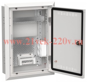 Щит мультимедийный скрытого монтажа ИЭК TITAN 5 ЩРв-24 (1х24) 505х365х130мм IP30 белый TI5-51-V-024-30